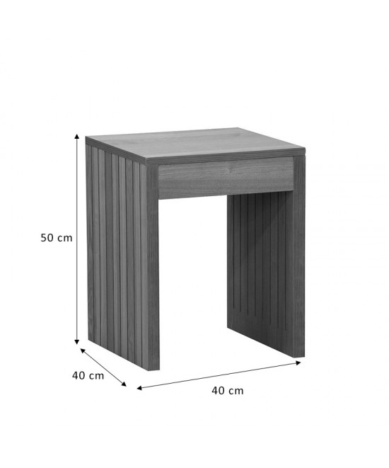 Βοηθητικό τραπέζι Focused pakoworld MDF φυσικό 40x40x50εκ