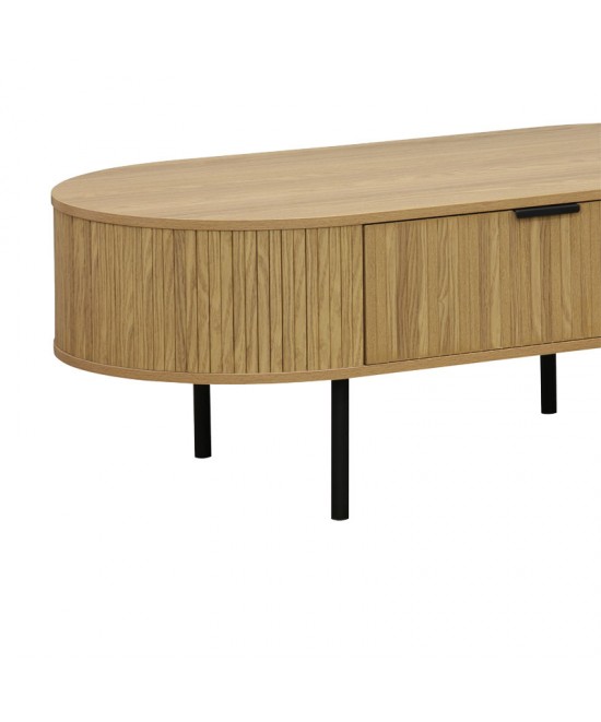 Τραπέζι σαλονιού Scandi pakoworld MDF φυσικό με μεταλλικά πόδια 118x60x44εκ Τραπέζι σαλονιού Scandi pakoworld MDF φυσικό με μεταλλικά πόδια 118x60x44εκ