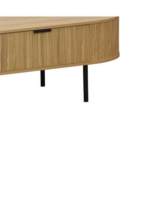 Τραπέζι σαλονιού Scandi pakoworld MDF φυσικό με μεταλλικά πόδια 118x60x44εκ Τραπέζι σαλονιού Scandi pakoworld MDF φυσικό με μεταλλικά πόδια 118x60x44εκ