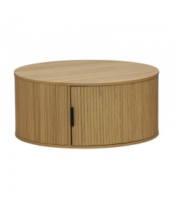 Τραπέζι σαλονιού Scandi pakoworld MDF φυσικό Φ80x35.5εκ