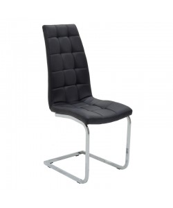 Καρέκλα Darrell pakoworld pu μαύρο-βάση χρωμίου 42x49x106εκ