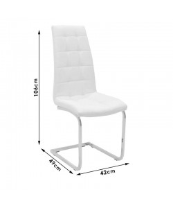 Καρέκλα Darrell pakoworld pu μαύρο-βάση χρωμίου 42x49x106εκ