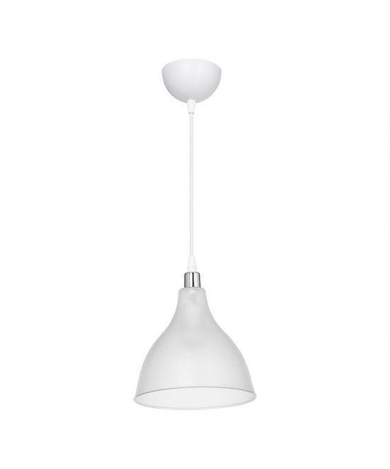 Φωτιστικό οροφής μονόφωτο Orazio pakoworld Ε27 διάφανο-λευκό Φ18.5x56εκ