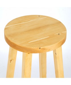 Σκαμπό μπαρ Vistran pakoworld ξύλο φυσικό Φ28x70εκ