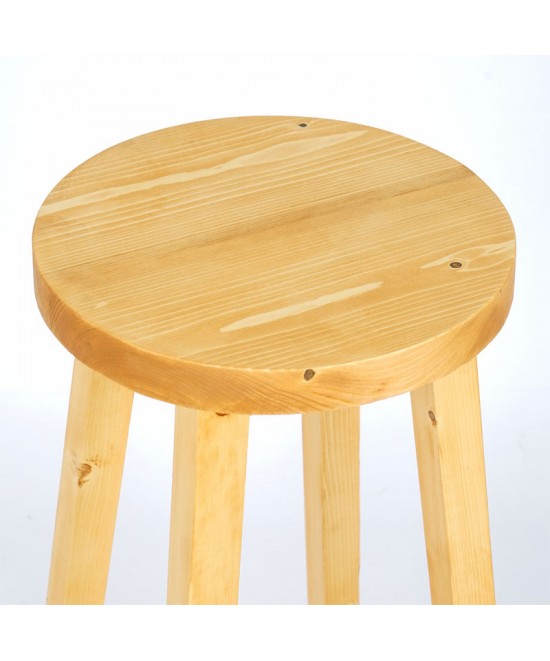 Σκαμπό μπαρ Vistran pakoworld ξύλο φυσικό Φ28x70εκ