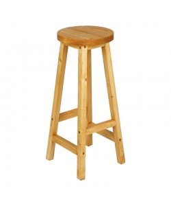 Σκαμπό μπαρ Vistran pakoworld ξύλο φυσικό Φ28x70εκ