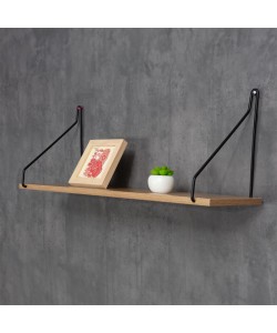 Ραφιέρα τοίχου Tars pakoworld sonoma-μαύρο 72x20x27εκ Ραφιέρα τοίχου Tars pakoworld sonoma-μαύρο 72x20x27εκ