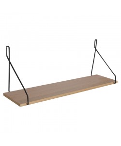 Ραφιέρα τοίχου Tars pakoworld sonoma-μαύρο 72x20x27εκ Ραφιέρα τοίχου Tars pakoworld sonoma-μαύρο 72x20x27εκ