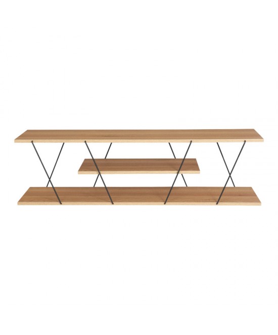 Έπιπλο τηλεόρασης Tars pakoworld sonoma-μαύρο 120x30x33εκ