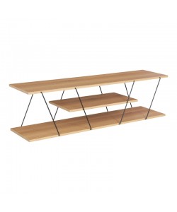 Έπιπλο τηλεόρασης Tars pakoworld sonoma-μαύρο 120x30x33εκ
