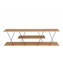 Έπιπλο τηλεόρασης Tars pakoworld sonoma-μαύρο 120x30x33εκ