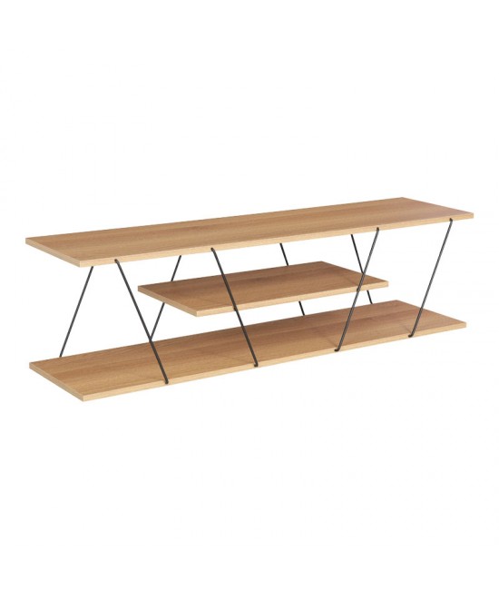 Έπιπλο τηλεόρασης Tars pakoworld sonoma-μαύρο 120x30x33εκ