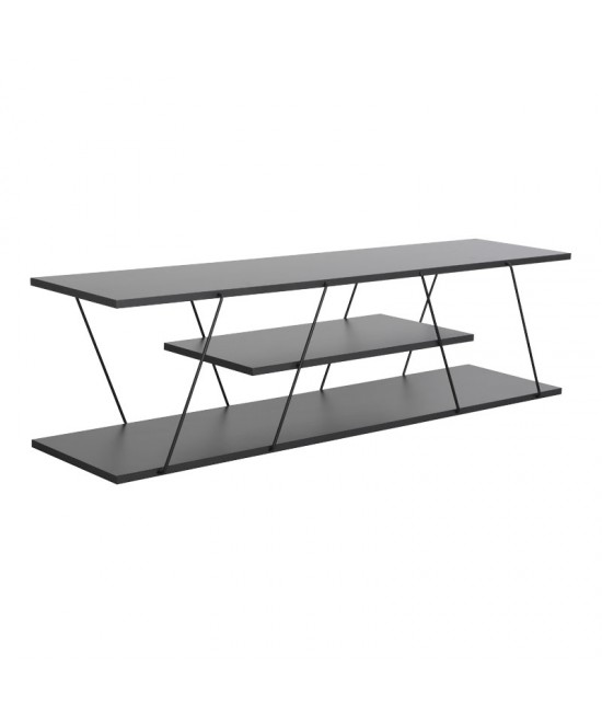 Έπιπλο τηλεόρασης Tars pakoworld ανθρακί-μαύρο 120x30x33εκ