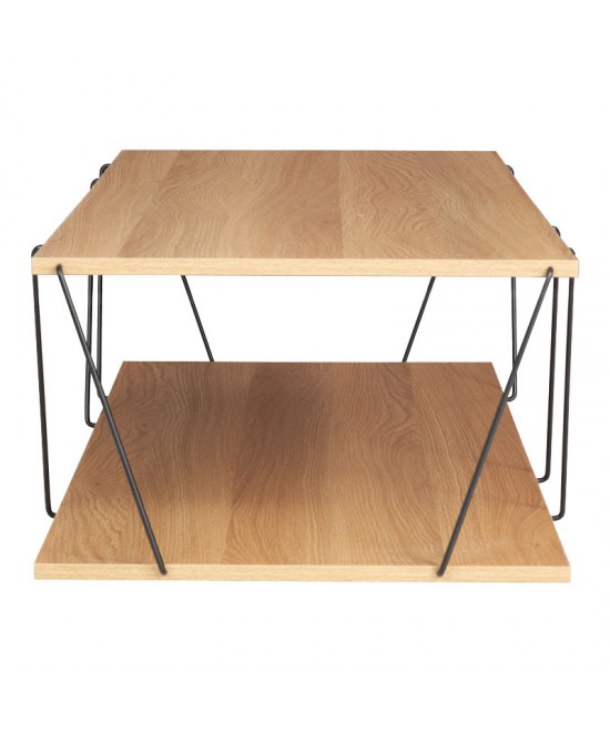 Τραπέζι σαλονιού Tars pakoworld sonoma-μαύρο 120x50x30εκ