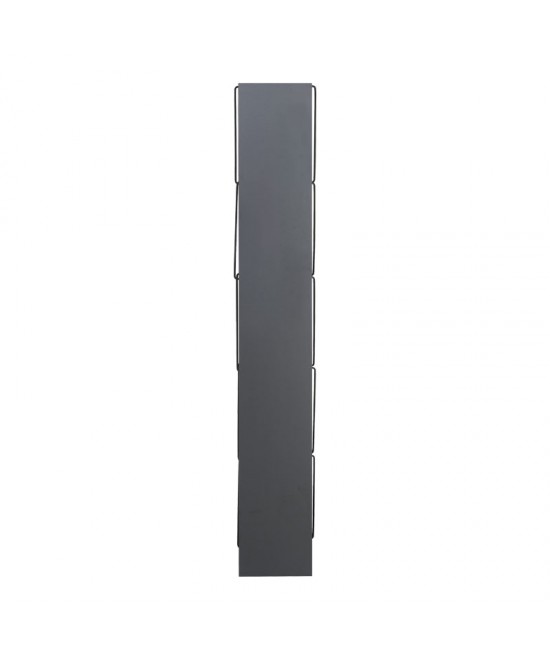Βιβλιοθήκη mini Tars pakoworld ανθρακί-μαύρο 50x22x150εκ Βιβλιοθήκη mini Tars pakoworld ανθρακί-μαύρο 50x22x150εκ
