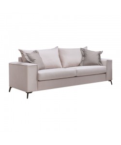 Καναπές Verona 3θέσιος cream - μαξιλάρια mocha 225x93x100εκ