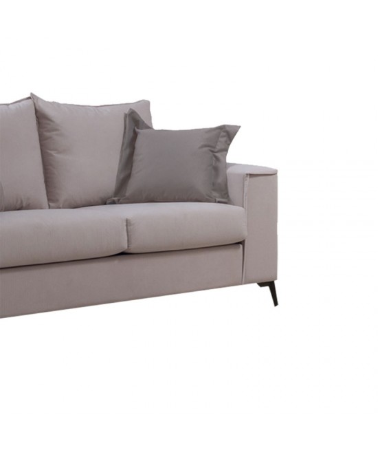 Καναπές Verona 2θέσιος cream - μαξιλάρια mocha 173x93x100εκ