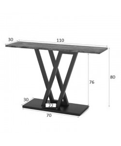 Κονσόλα Wirmo pakoworld όψη λευκό μαρμάρου μελαμίνης-πόδι χρυσό μέταλλο 110x30x80εκ