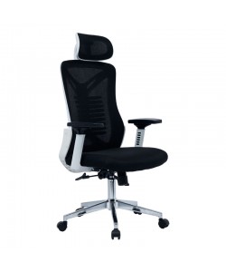 Καρέκλα γραφείου διευθυντή Andrew pakoworld mesh μαύρο-λευκό