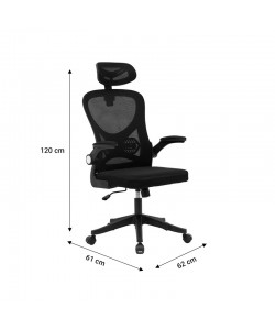 Καρέκλα γραφείου διευθυντή Anthony pakoworld mesh μαύρο