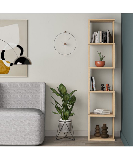 Βιβλιοθήκη - στήλη Piri pakoworld oak μελαμίνης 35x30x161εκ