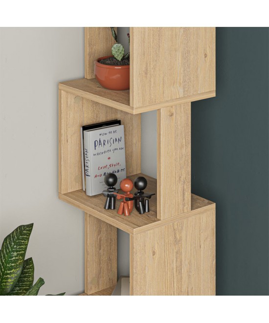 Βιβλιοθήκη - στήλη Piri pakoworld oak μελαμίνης 35x30x161εκ