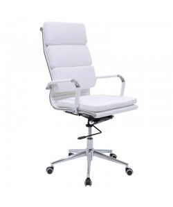 Καρέκλα γραφείου διευθυντή Tokyo pakoworld λευκό pu 55.5x52x108εκ
