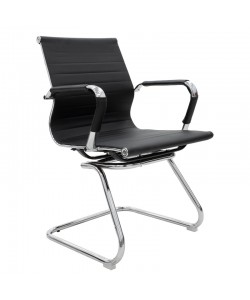 Καρέκλα γραφείου επισκέπτη Valter pakoworld μαύρο pu 55.5x48x88εκ