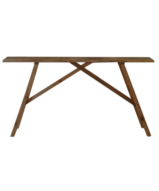 Κονσόλα Roosevelt pakoworld καρυδί ξύλο πεύκου 35mm καρυδί 119x29x80εκ