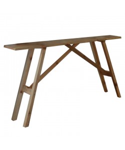 Κονσόλα Roosevelt pakoworld καρυδί ξύλο πεύκου 35mm καρυδί 119x29x80εκ