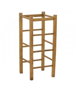 Σκαμπό καφενείου χωρίς πλάτη Bodier pakoworld καρυδί ξύλο 35x35x78εκ