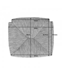 Ψάθα για ξύλινη καρέκλα Charchie pakoworld φυσικό 39x35x2εκ