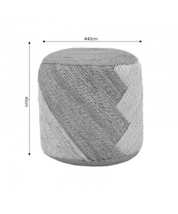 Σκαμπό Elision Inart φυσικό-μπεζ 100% γιούτα 40x40x40εκ