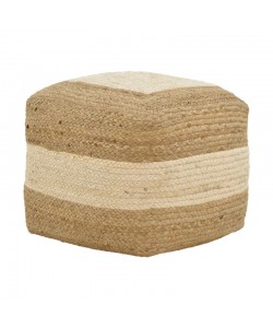 Σκαμπό-πουφ Sofian Inart μπεζ 100% γιούτα 40x40x40εκ