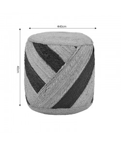 Σκαμπό Relous Inart φυσικό-μαύρο 100% γιούτα 40x40x40εκ Σκαμπό Relous Inart φυσικό-μαύρο 100% γιούτα 40x40x40εκ