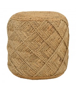 Σκαμπό Vladir Inart φυσικό 100% γιούτα 40x40x40εκ