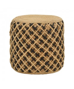 Σκαμπό Nelly Inart φυσικό 100% γιούτα 40x40x40εκ