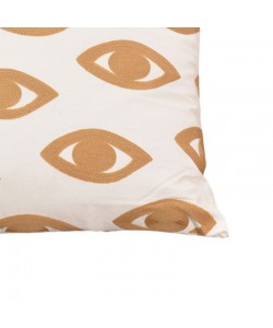 Μαξιλάρι Eyes Inart φυσικό-λευκό ύφασμα 60x60x2.5εκ Μαξιλάρι Eyes Inart φυσικό-λευκό ύφασμα 60x60x2.5εκ