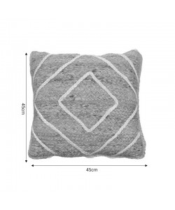 Μαξιλάρι Teddiens Inart φυσικό 100% γιούτα 45x45x2.5εκ