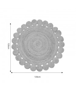 Χαλί Voni Inart φυσικό γιούτα120x120x1εκ