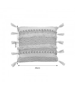 Μαξιλάρι Labrinth Inart μπεζ-εκρού ύφασμα 45x45x2.5εκ Μαξιλάρι Labrinth Inart μπεζ-εκρού ύφασμα 45x45x2.5εκ