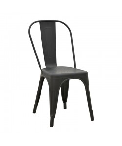 Καρέκλα Utopia pakoworld μαύρο ματ μέταλλο 44x44x85εκ