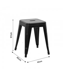 Σκαμπό Utopia pakoworld μέταλλο μαύρο ματ 30x30x45εκ Σκαμπό Utopia pakoworld μέταλλο μαύρο ματ 30x30x45εκ