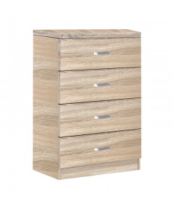 Συρταριέρα Killian pakoworld  με 4 συρτάρια sonoma 80x40x80εκ