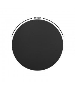 Επιφάνεια τραπεζιού Sensie pakoworld τ.Werzalit ανθρακί Φ60εκ