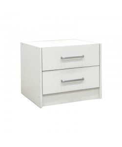 Κομοδίνο OLYMPUS pakoworld με 2 συρτάρια χρώμα λευκό 47.5x40.5x40.5εκ