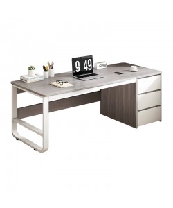 Γραφείο Salto pakoworld με συρταριέρα-MDF γκρι-λευκό 120x48x74εκ