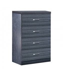 Συρταριέρα Killian pakoworld  με 4 συρτάρια zebrano 80x40x80εκ