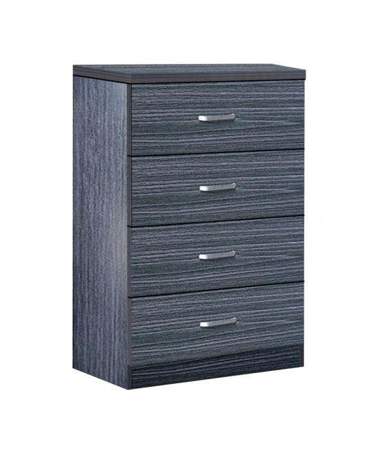 Συρταριέρα Killian pakoworld  με 4 συρτάρια zebrano 80x40x80εκ