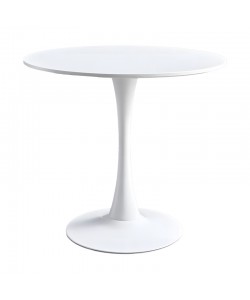 Τραπέζι Elijah pakoworld λευκό Φ60x74cm